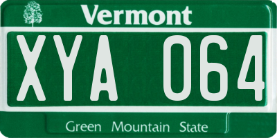 VT license plate XYA064
