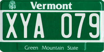VT license plate XYA079