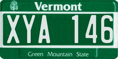 VT license plate XYA146