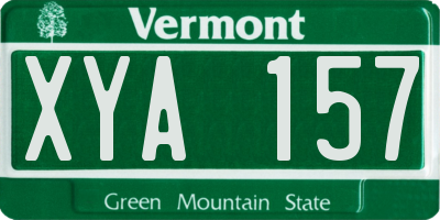VT license plate XYA157