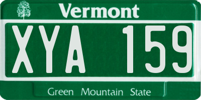 VT license plate XYA159