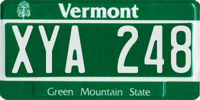 VT license plate XYA248