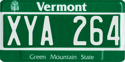 VT license plate XYA264