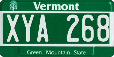 VT license plate XYA268