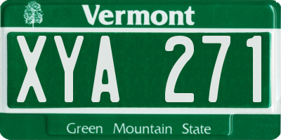 VT license plate XYA271