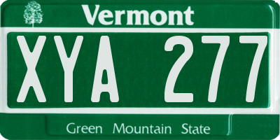 VT license plate XYA277
