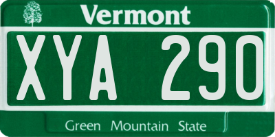 VT license plate XYA290
