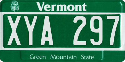 VT license plate XYA297