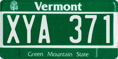 VT license plate XYA371
