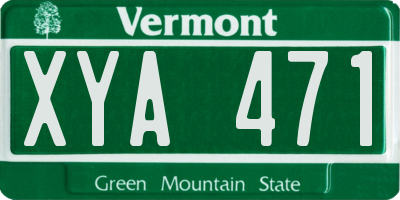 VT license plate XYA471