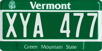 VT license plate XYA477