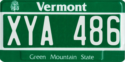 VT license plate XYA486
