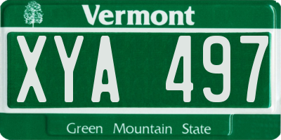 VT license plate XYA497