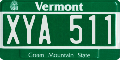 VT license plate XYA511