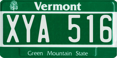 VT license plate XYA516