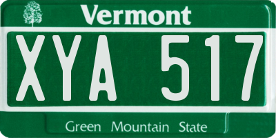 VT license plate XYA517