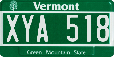 VT license plate XYA518