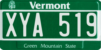 VT license plate XYA519