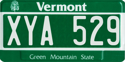 VT license plate XYA529