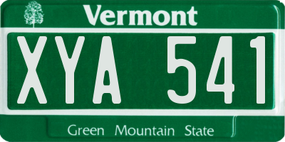 VT license plate XYA541