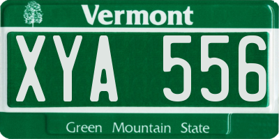 VT license plate XYA556