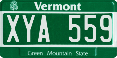 VT license plate XYA559