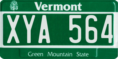 VT license plate XYA564