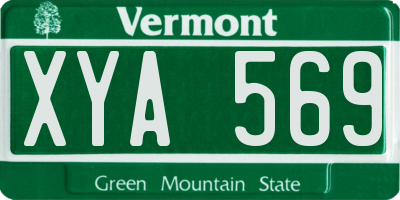 VT license plate XYA569
