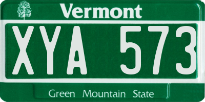VT license plate XYA573