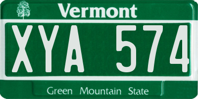 VT license plate XYA574