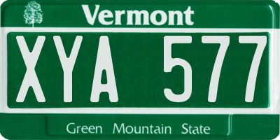 VT license plate XYA577