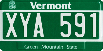 VT license plate XYA591