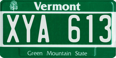VT license plate XYA613