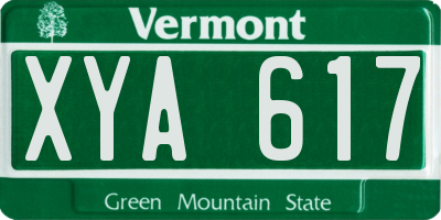 VT license plate XYA617