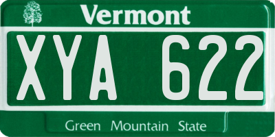 VT license plate XYA622
