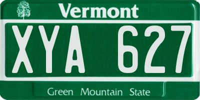 VT license plate XYA627