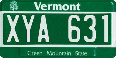 VT license plate XYA631