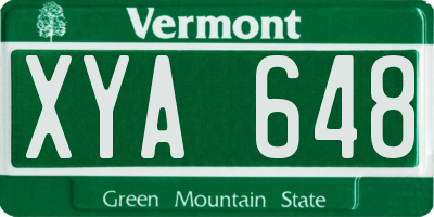 VT license plate XYA648