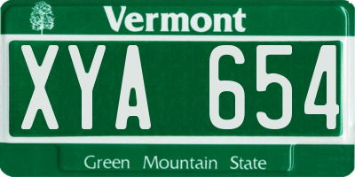 VT license plate XYA654