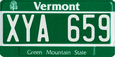 VT license plate XYA659