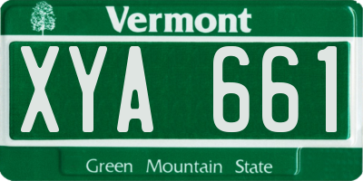 VT license plate XYA661