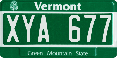VT license plate XYA677
