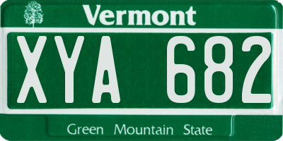 VT license plate XYA682