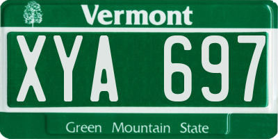 VT license plate XYA697