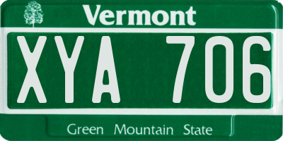VT license plate XYA706
