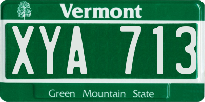 VT license plate XYA713