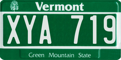 VT license plate XYA719