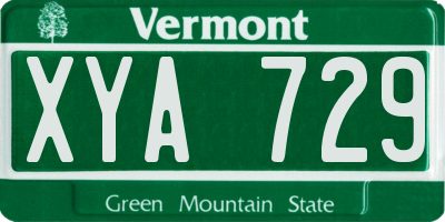 VT license plate XYA729