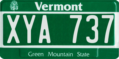 VT license plate XYA737