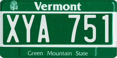 VT license plate XYA751